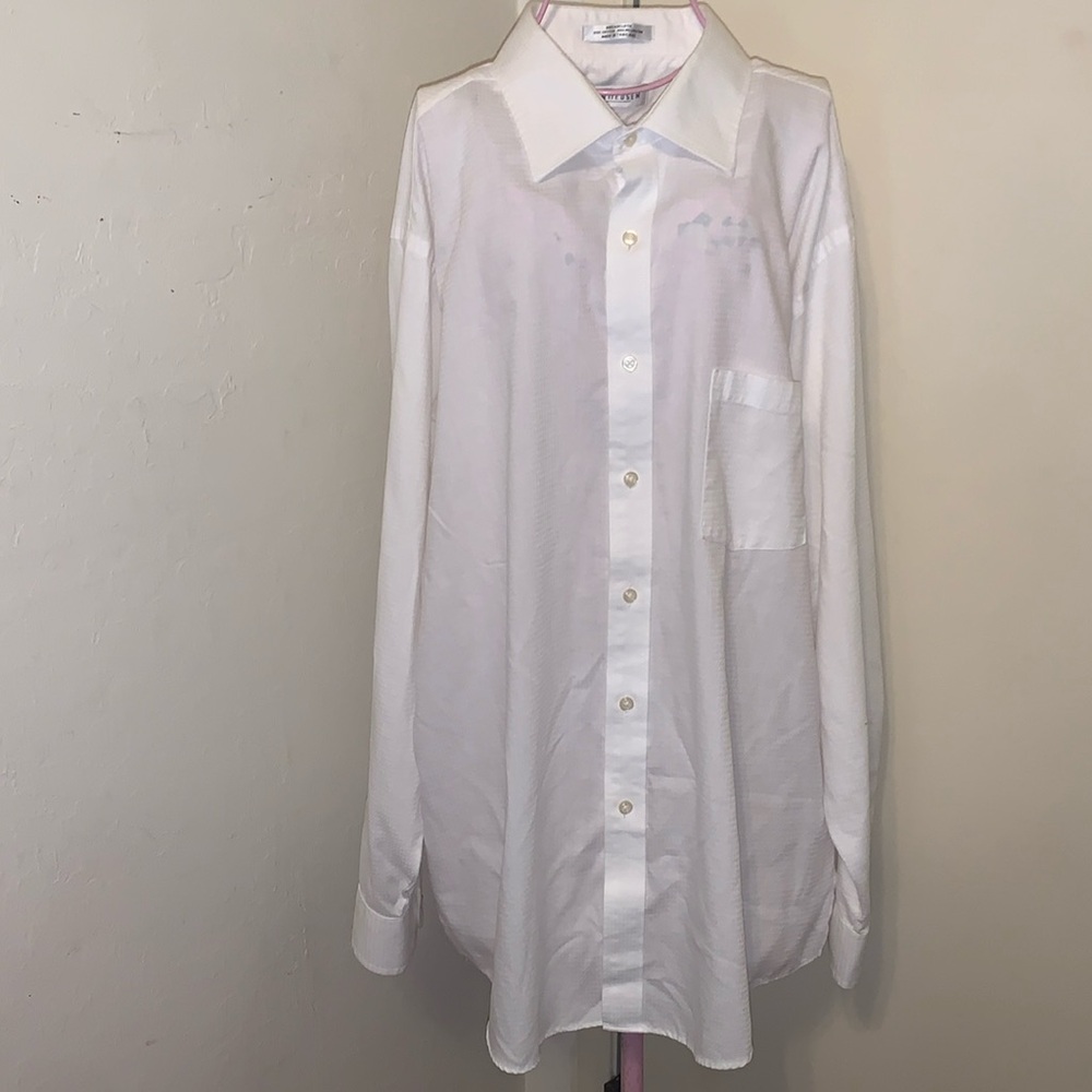 Van Heusen white L/S shirt- 17.5/ 34/35 -XLarge